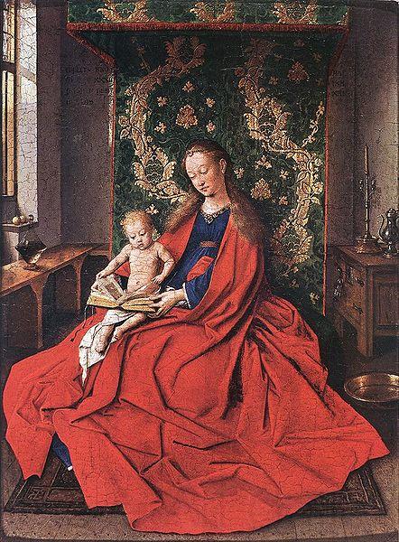 Jan Van Eyck Madonna with the Child Reading France oil painting art